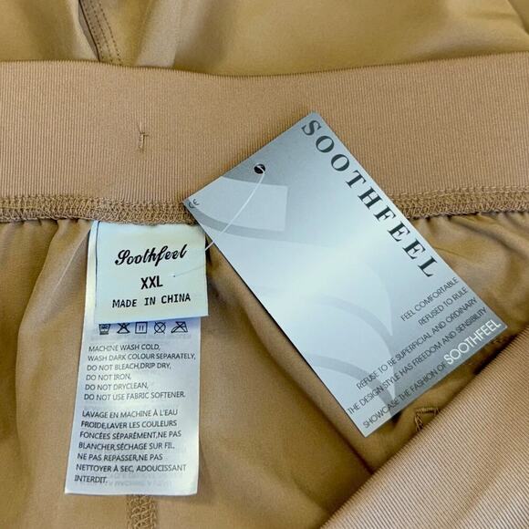 Soothfeel Capri Cargo High Waist Hiking Pants Travel Lightweight Size XXL Khaki - Picture 16 of 16